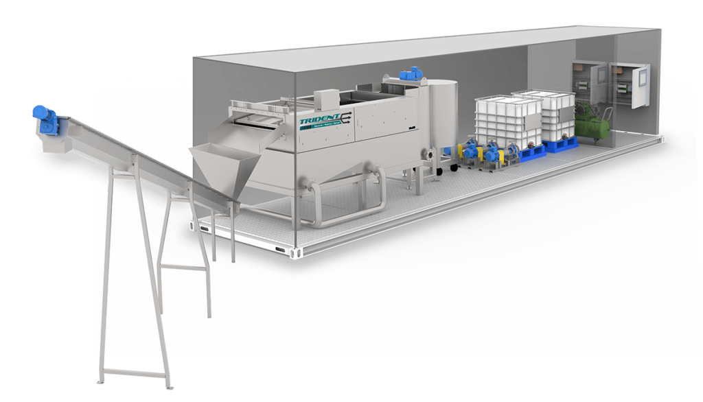 Water and nutrient recovery module for dairy manure